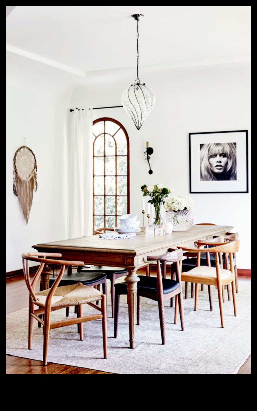 Decor boem pentru sufragerie Un ghid pentru crearea unui spațiu primitor 3 Decor de sufragerie de inspirație boemă, cu culori îndrăznețe