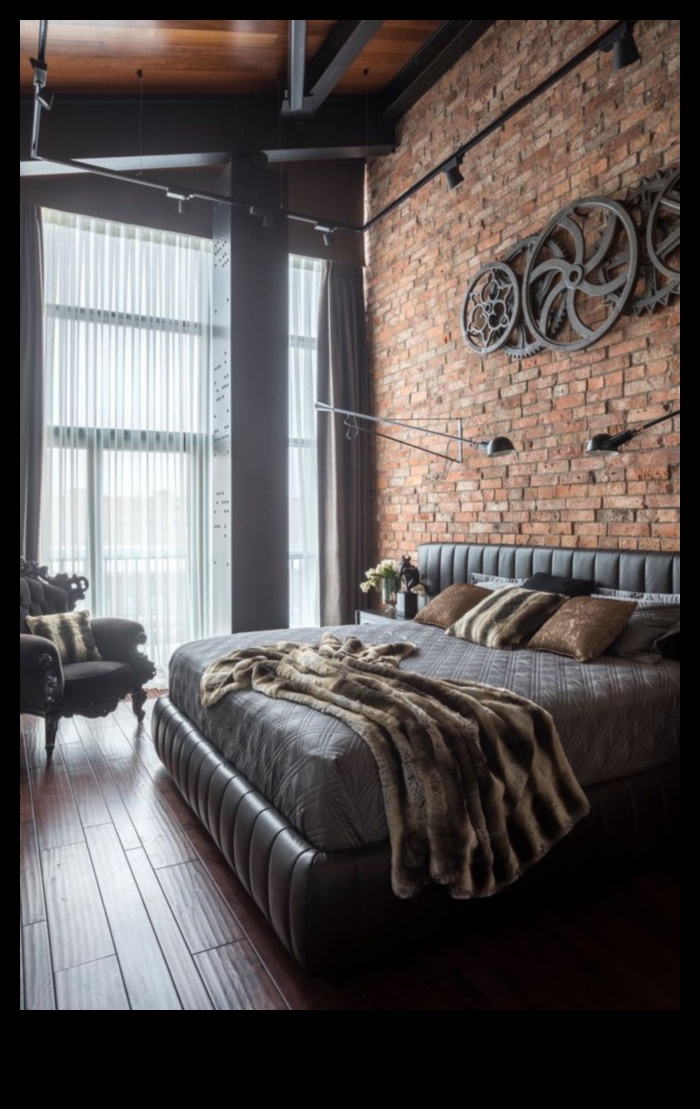 Inspirații de decor pentru dormitor industrial șic